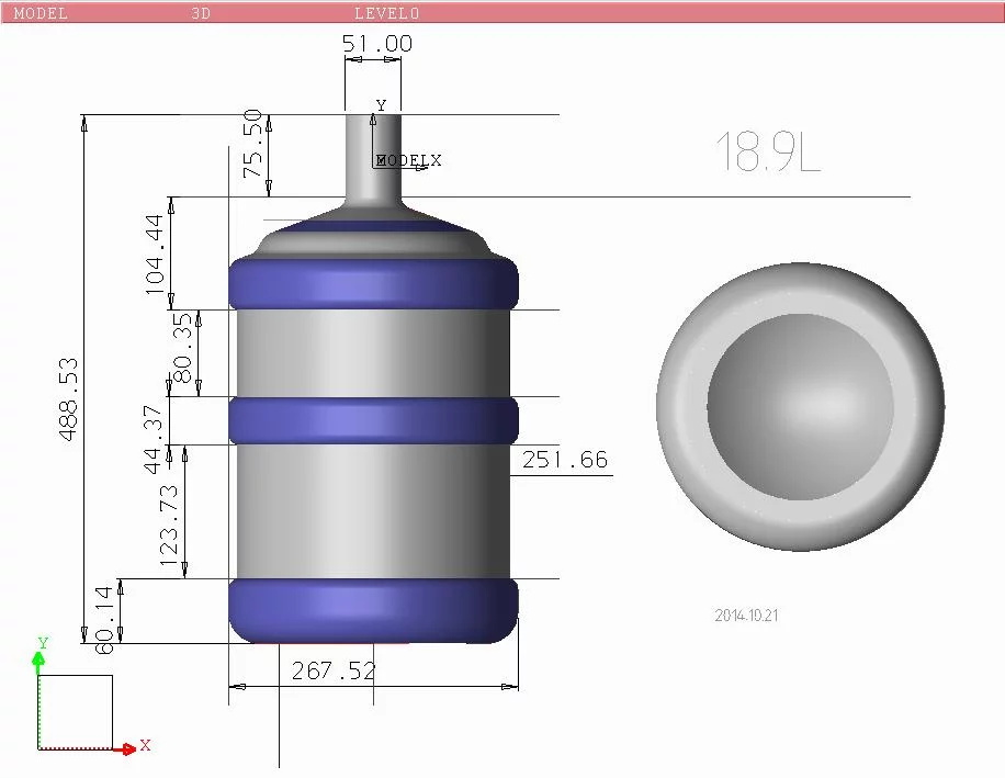 Automatic 5 Gallon  PET Bottle Blowing Machine