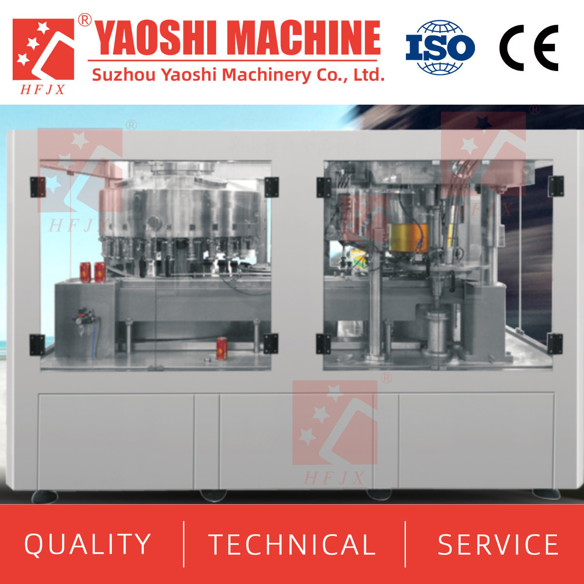 Can filling and sealing machine